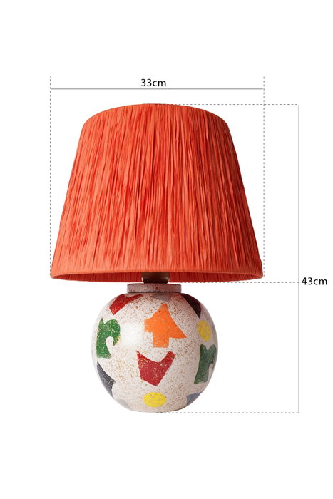 Opviq Lámpara de Mesa de Cerámica YL517 Naranja